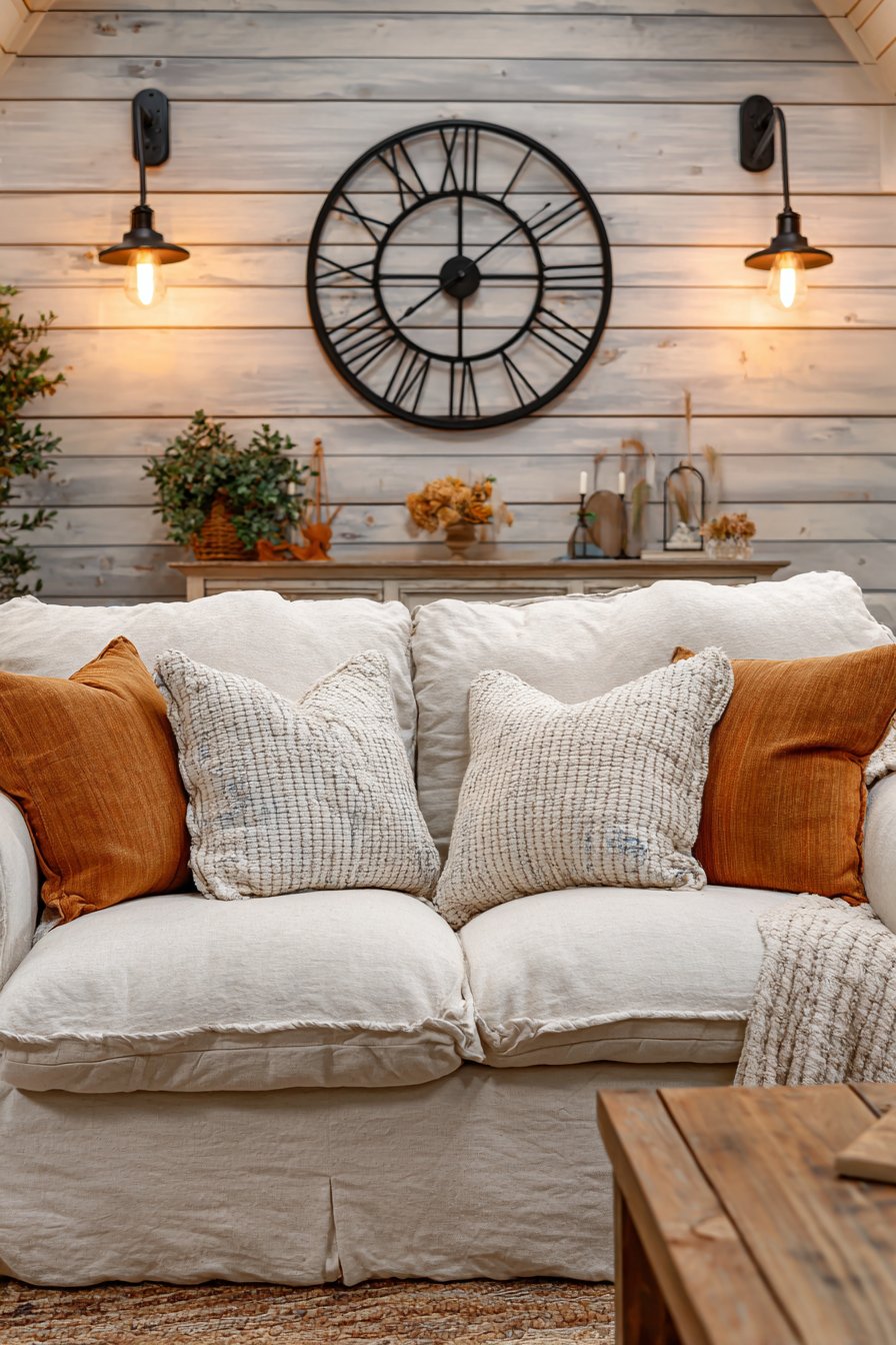 Cozy Farmhouse Shiplap Accent Wall