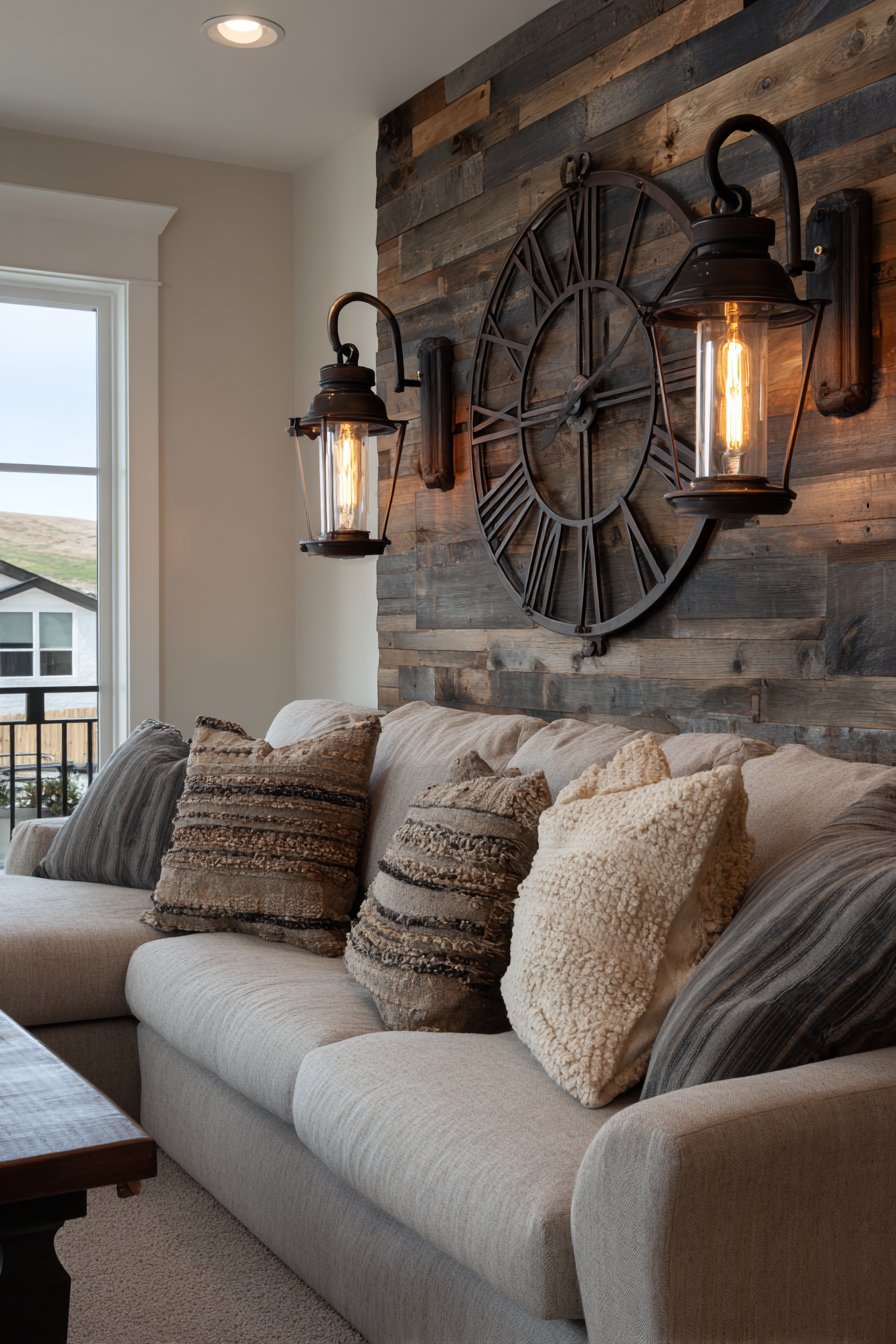 Cozy Farmhouse Shiplap Accent Wall