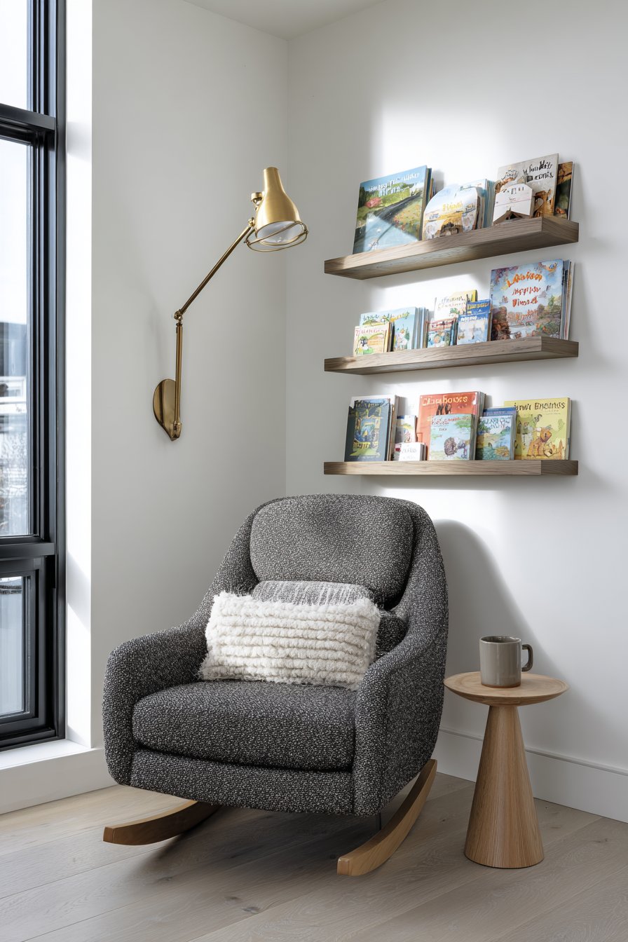 Cozy Reading Nook with Molded Plywood Comfort