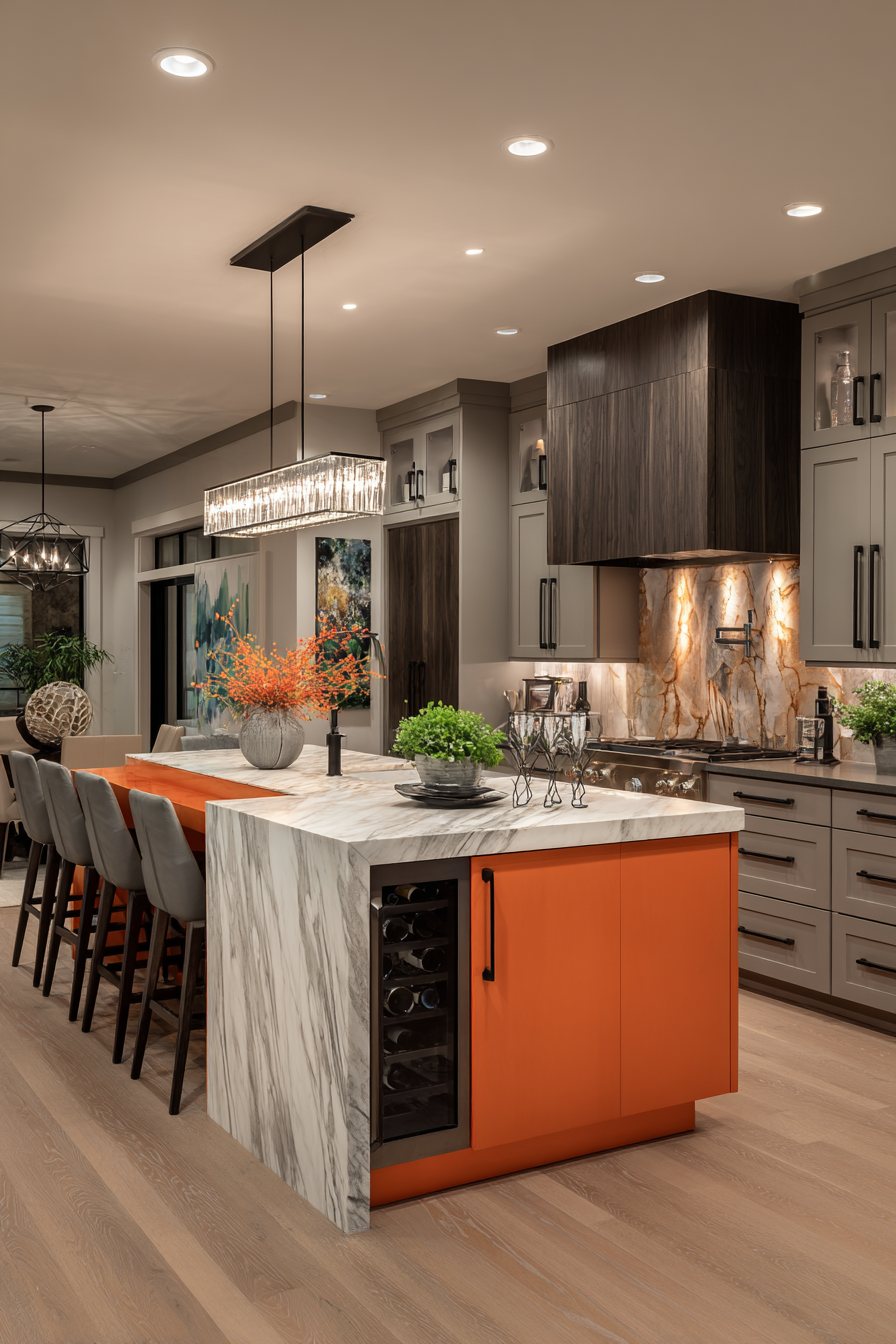 Contemporary Orange Island Centerpiece