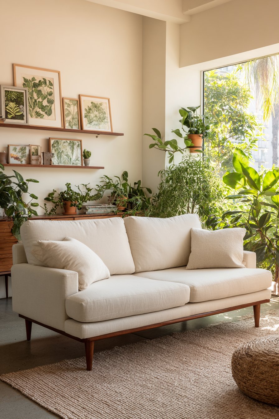 Botanical Gallery Wall with Living Elements
