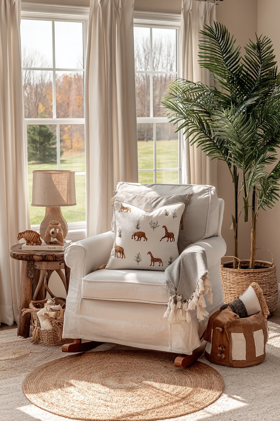 Cozy Safari Reading Nook Retreat