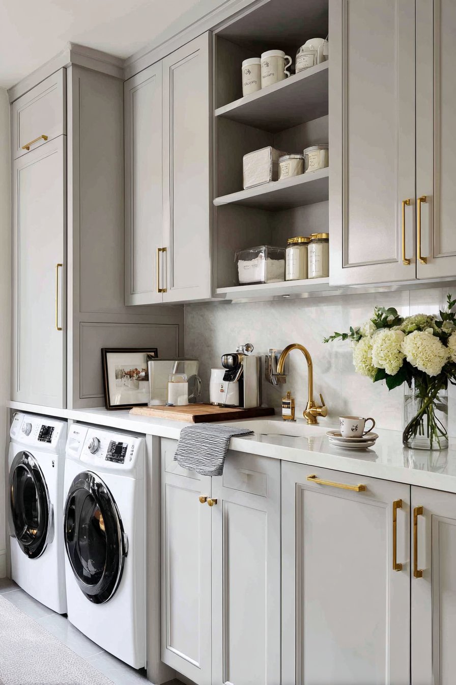 Custom Cabinet System with Concealed Appliances