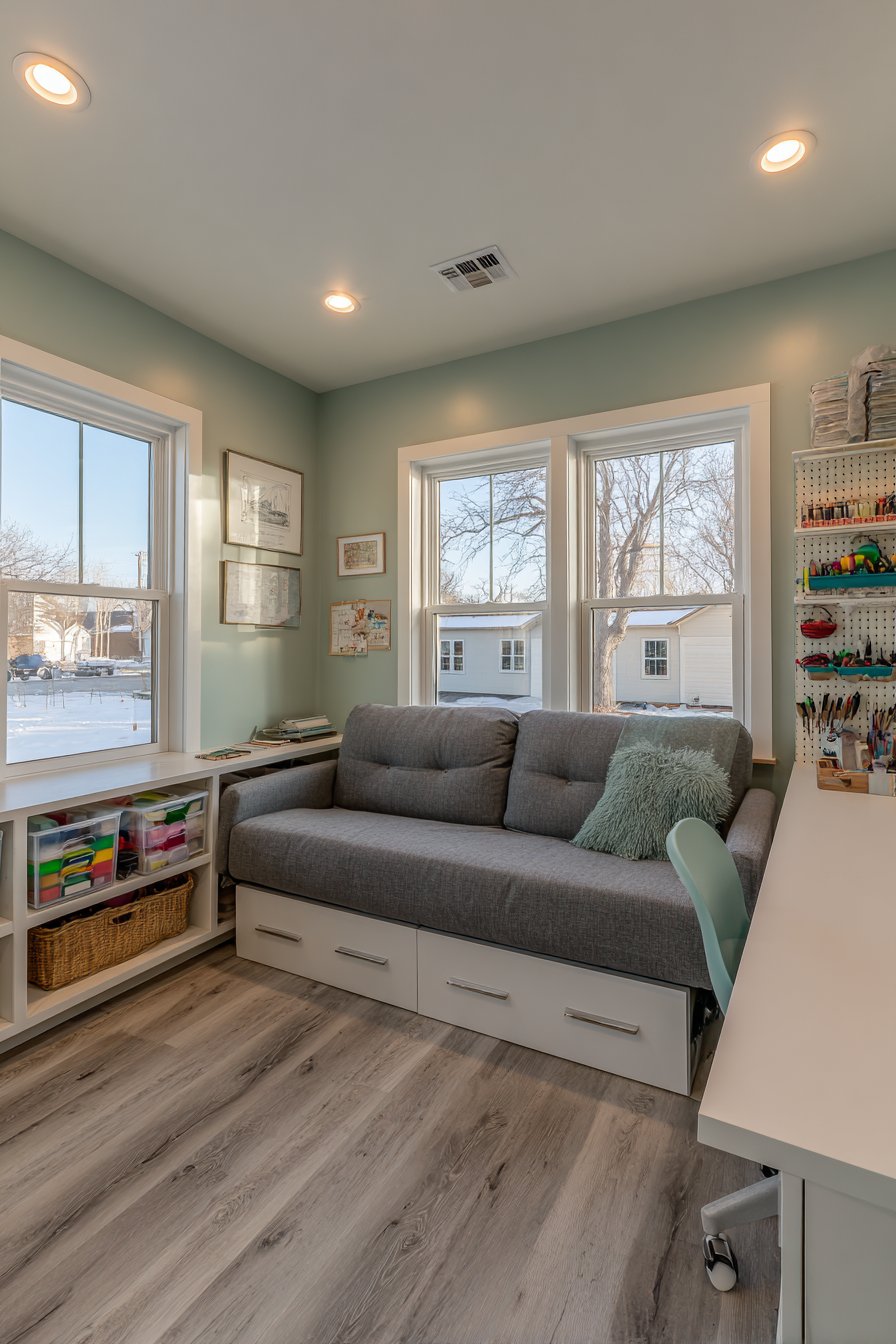 Creative Craft Room with Guest Accommodations