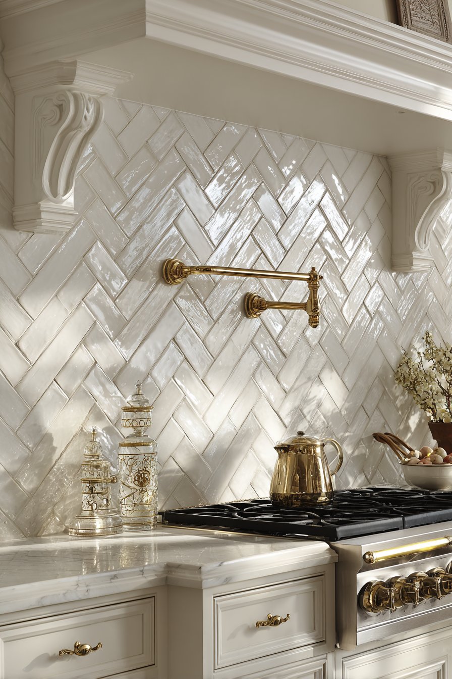 Herringbone Subway Tile Artistry