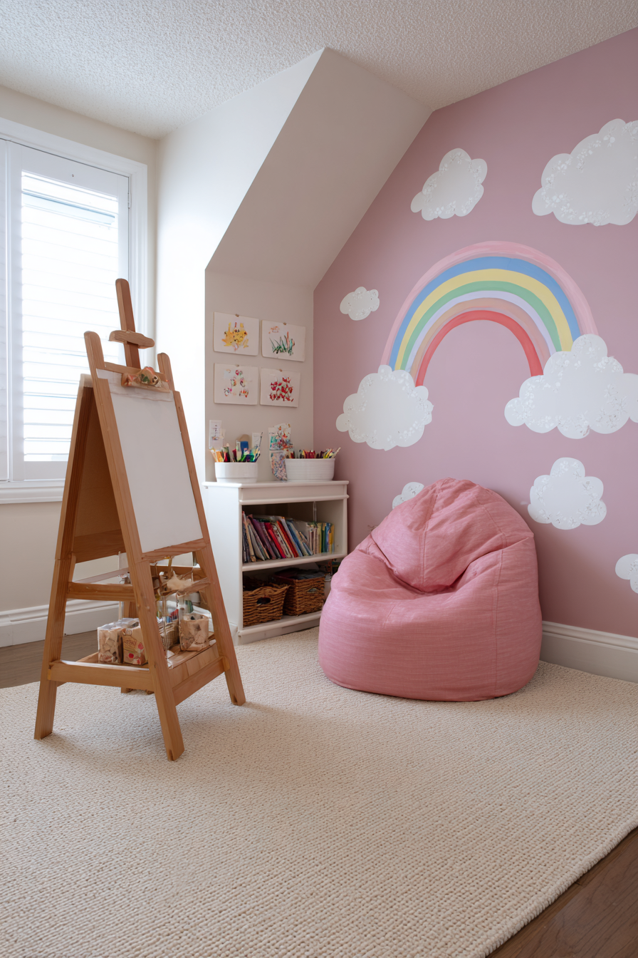 Creative Expression Through Lavender Cloud Murals