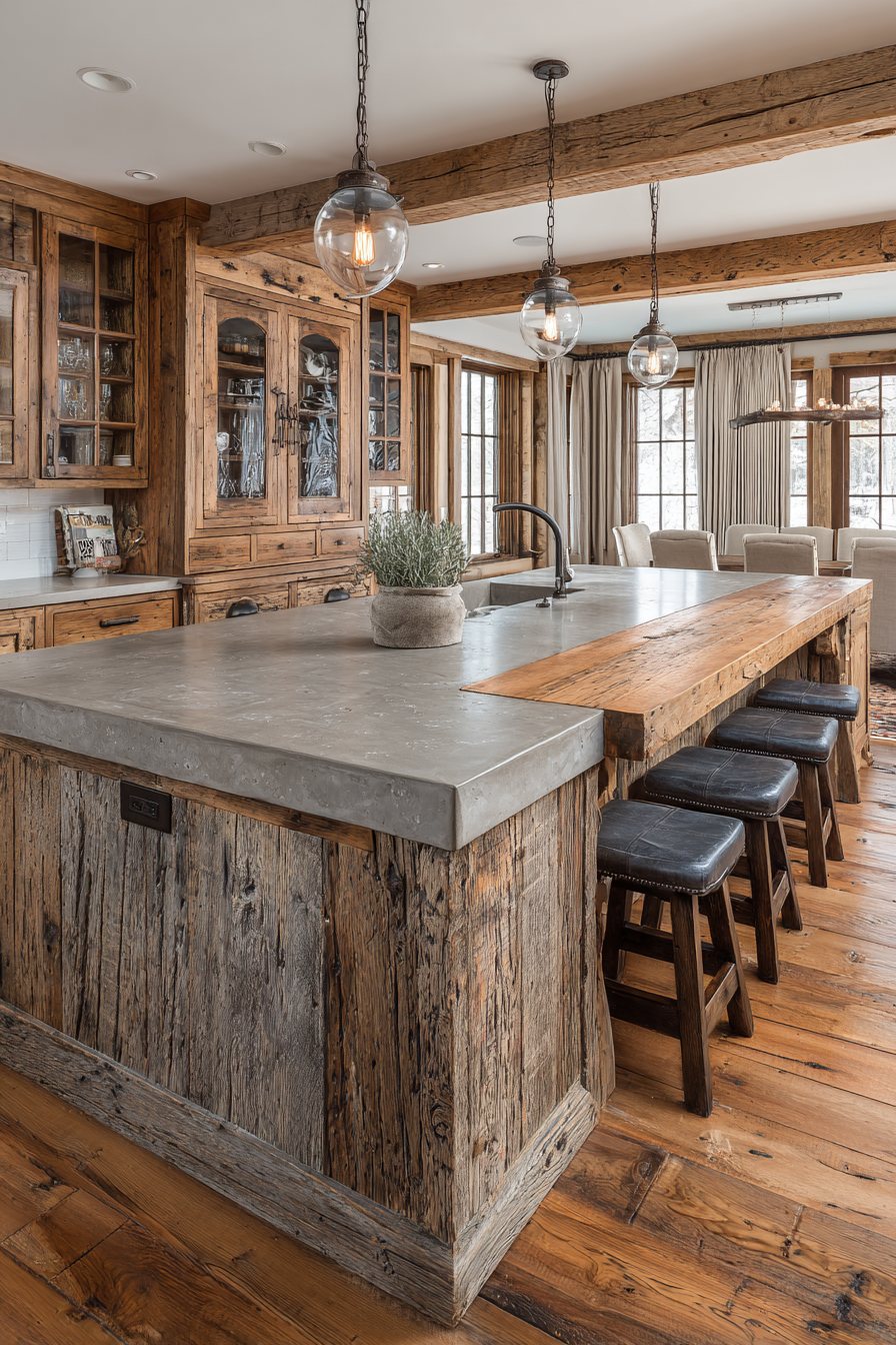 Rustic Reclaimed Barn Wood Kitchen