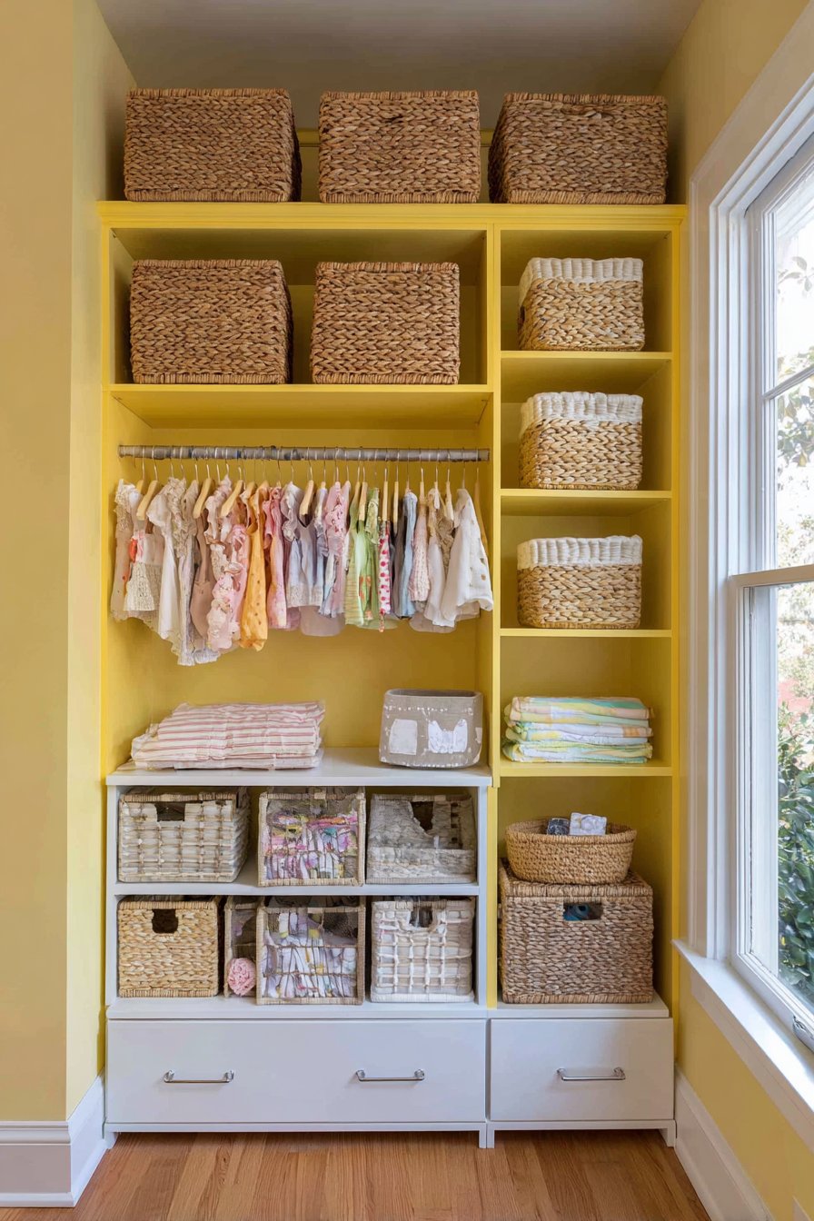 Organized Daffodil Yellow Storage System
