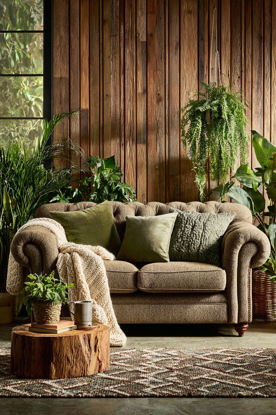 Cozy Tweed and Moss Green Comfort