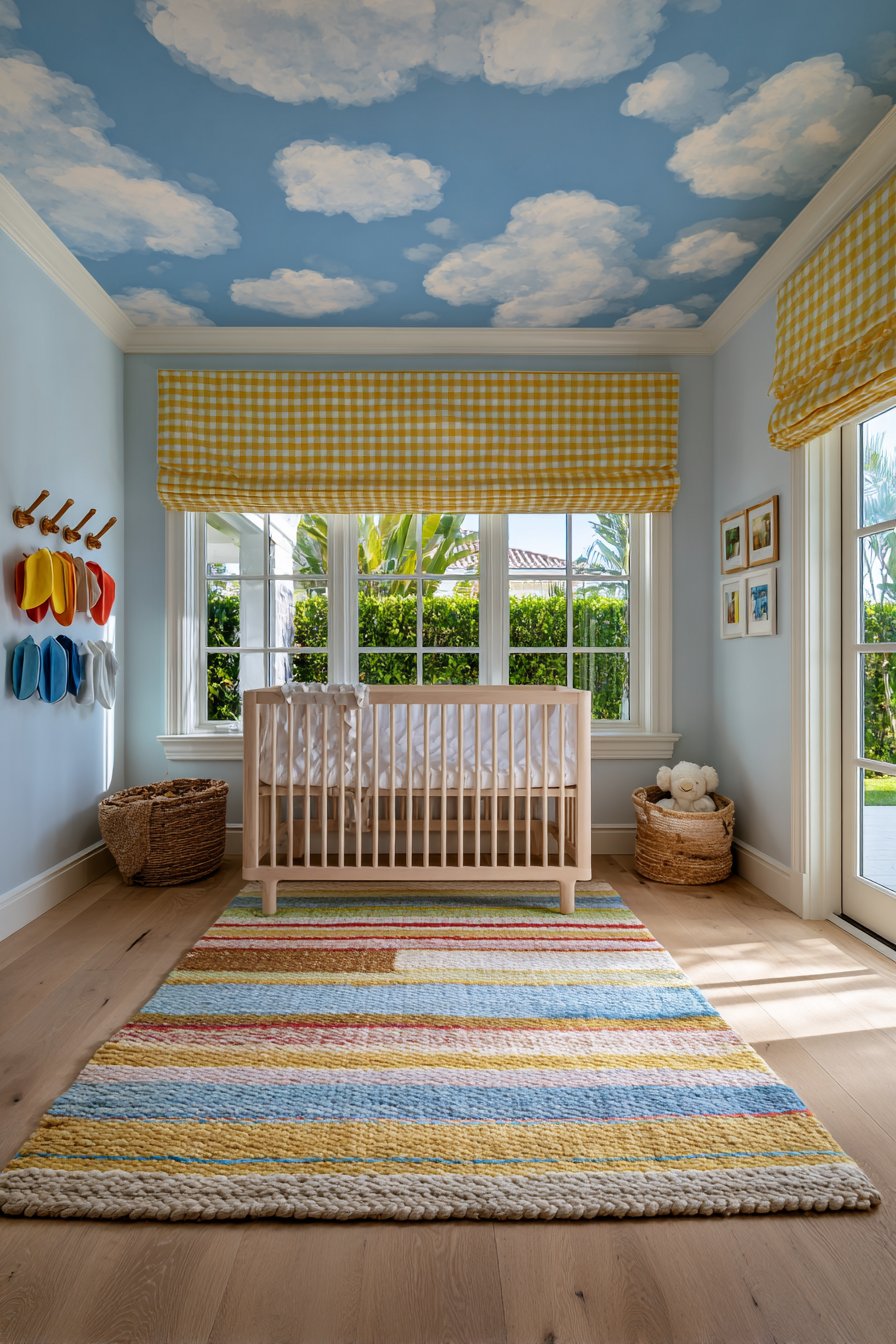 Periwinkle Sky Ceiling Treatment