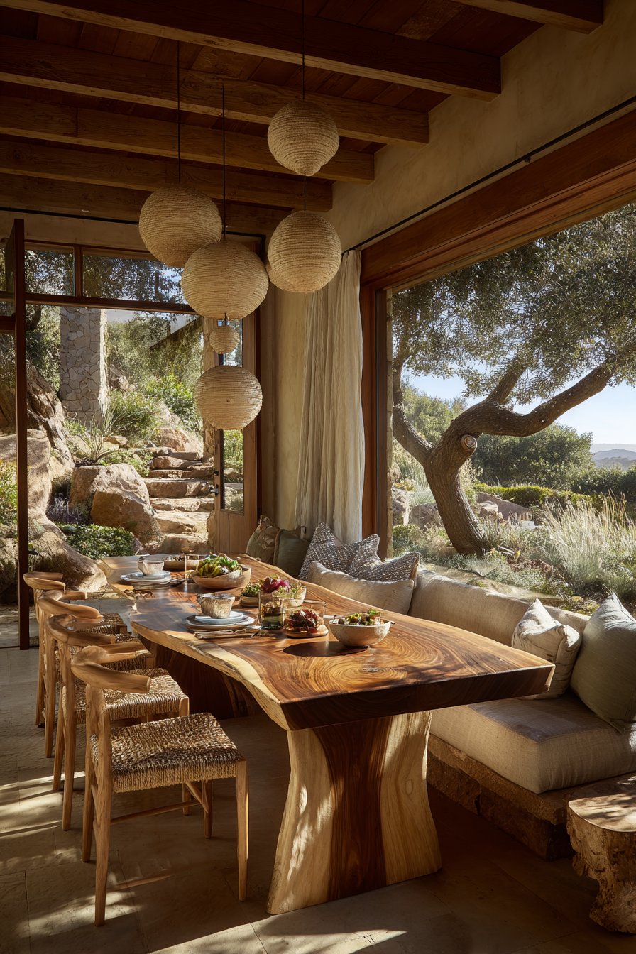 Live Edge Dining Nook Intimacy