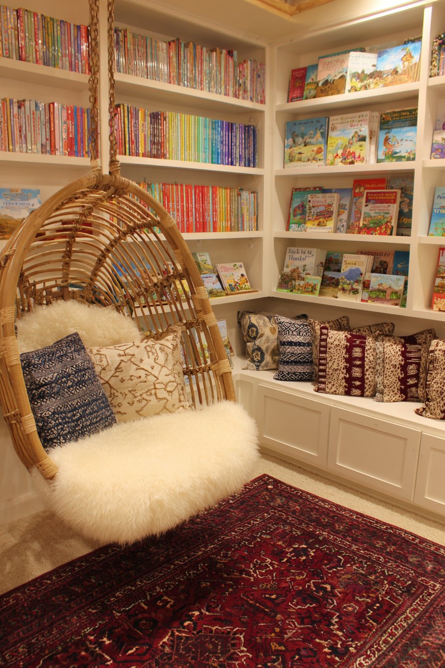 Rattan Hanging Chair Reading Nook