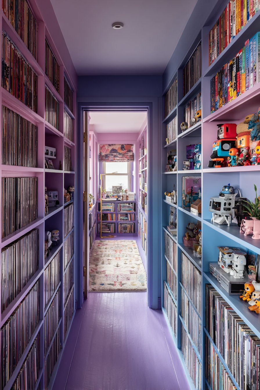 Color-Gradient Rainbow Bookshelf System
