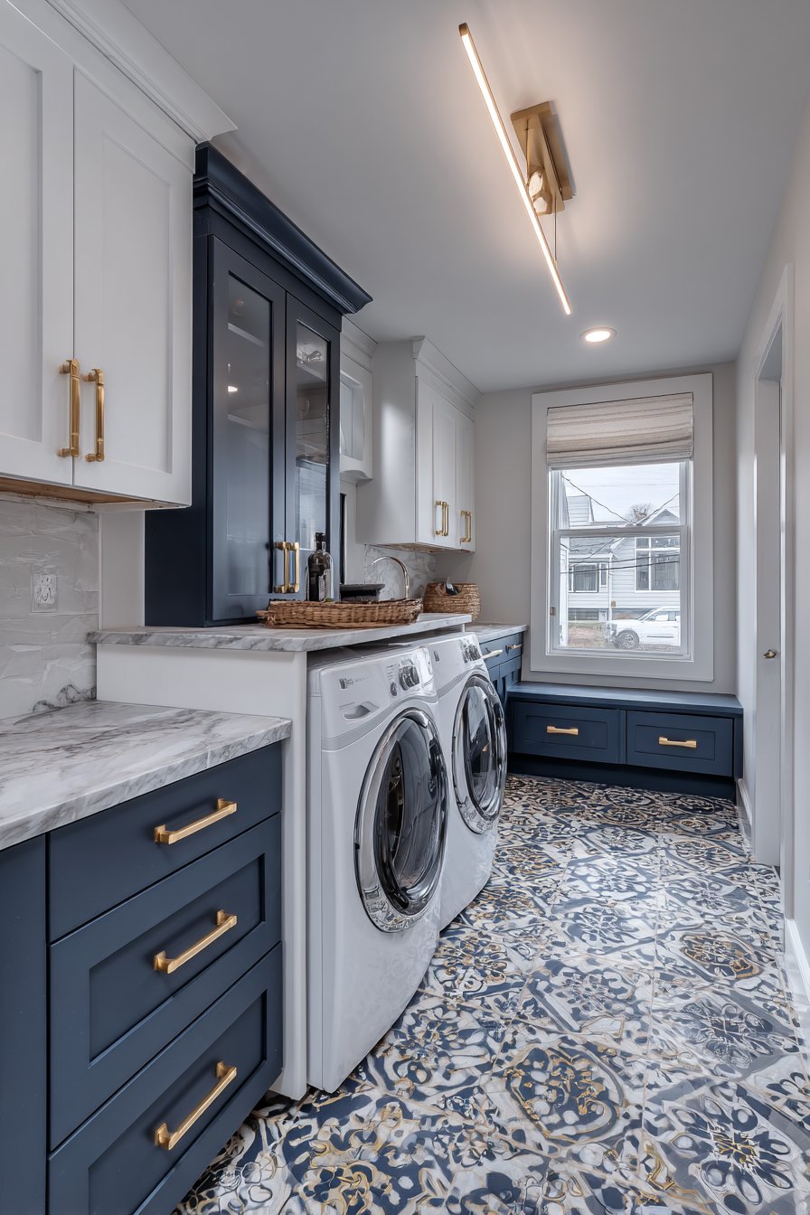 Navy and Gold Contemporary Statement