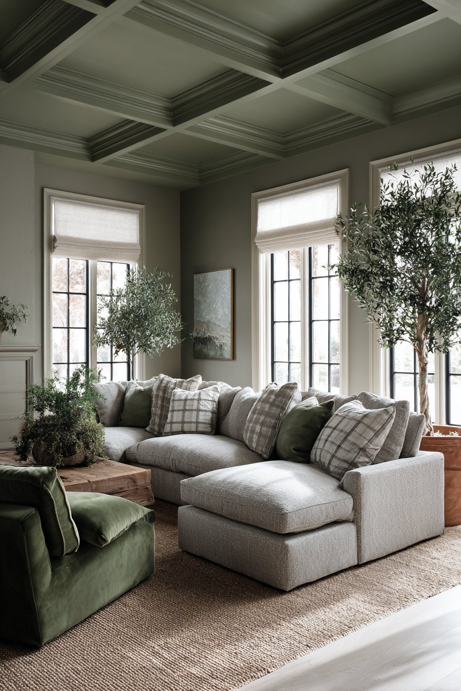 Olive Green Ceiling Drama