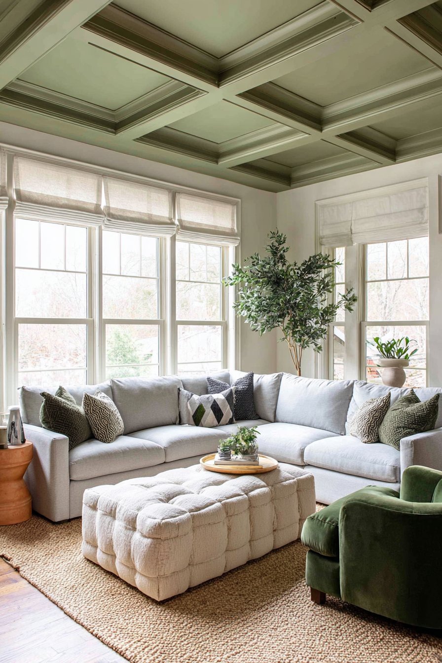 Olive Green Ceiling Drama