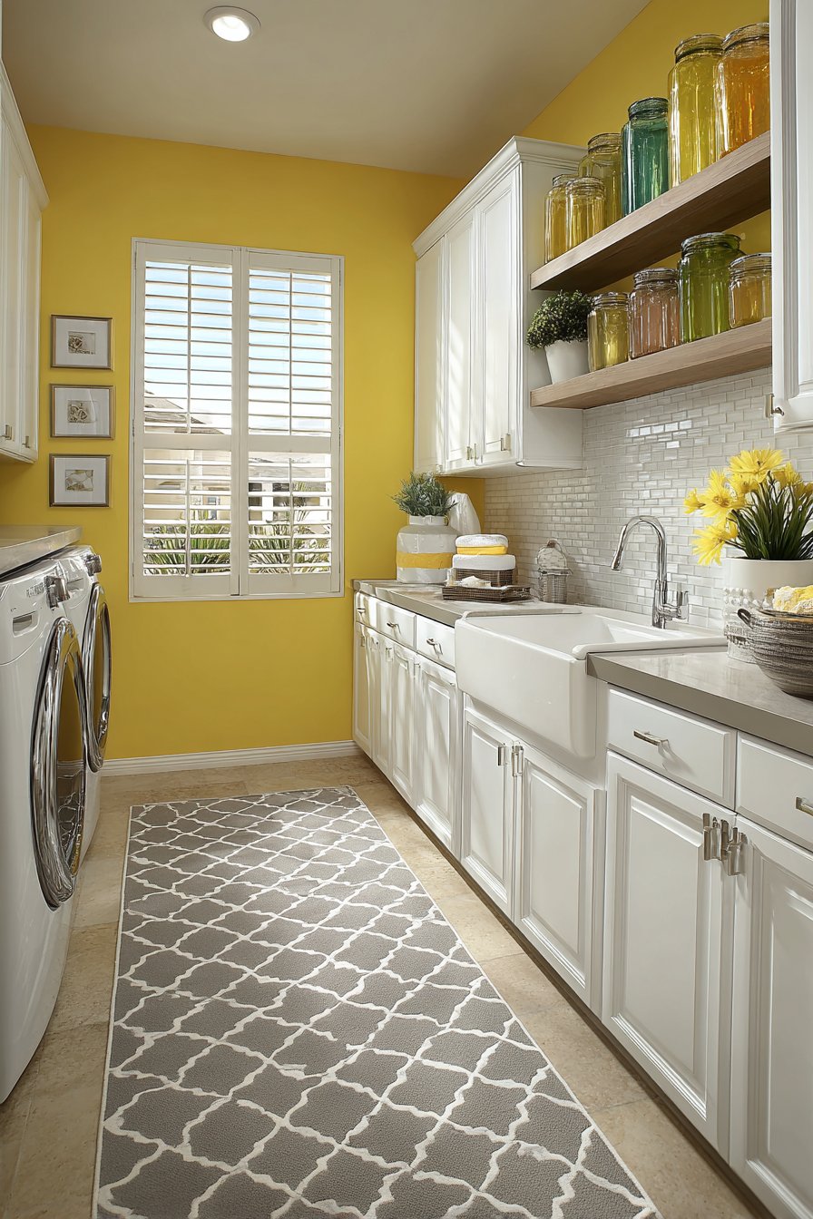 Cheerful Butter Yellow with Grey Accents