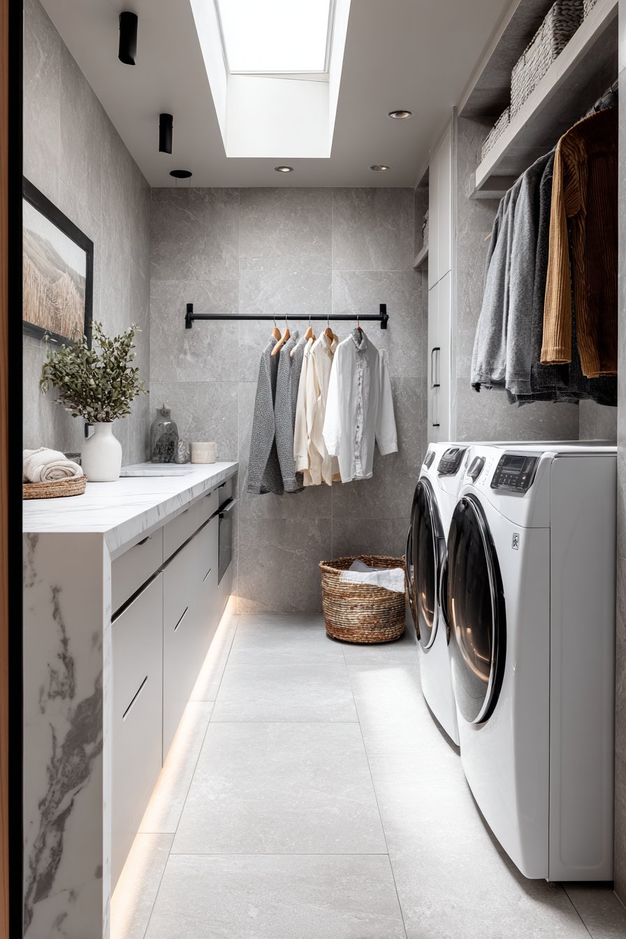 Waterfall Edge Quartz Folding Station