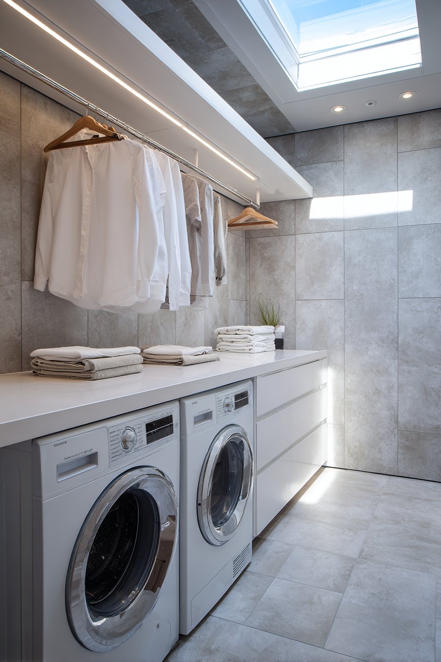 Waterfall Edge Quartz Folding Station