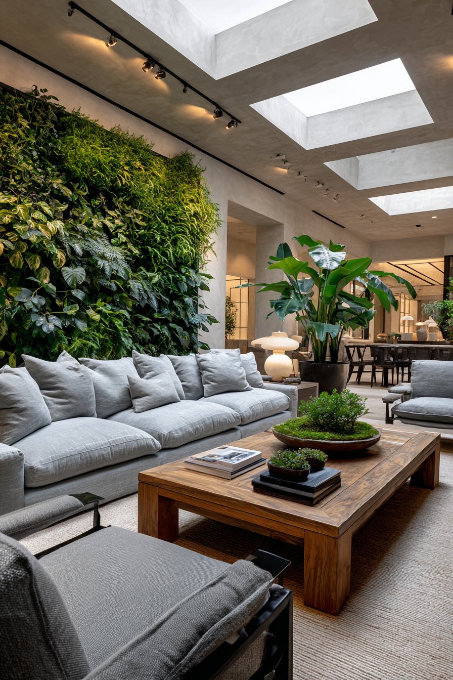 Dramatic Vertical Living Wall Feature