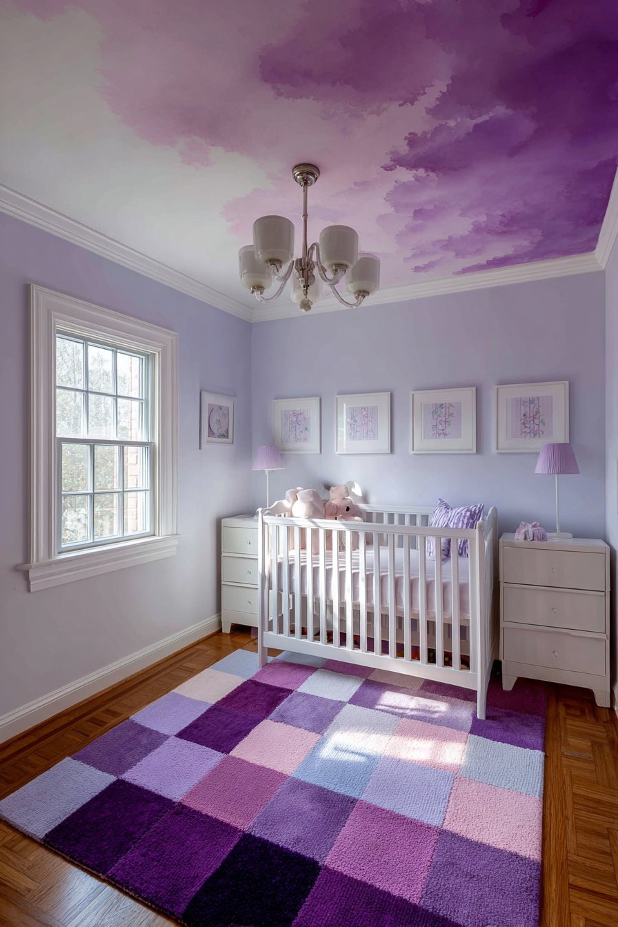 Whimsical Ombre Ceiling Treatment