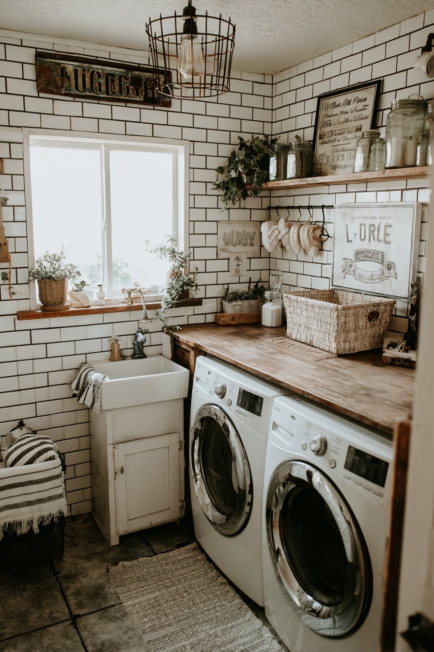 Vintage-Inspired Aesthetic with Repurposed Elements