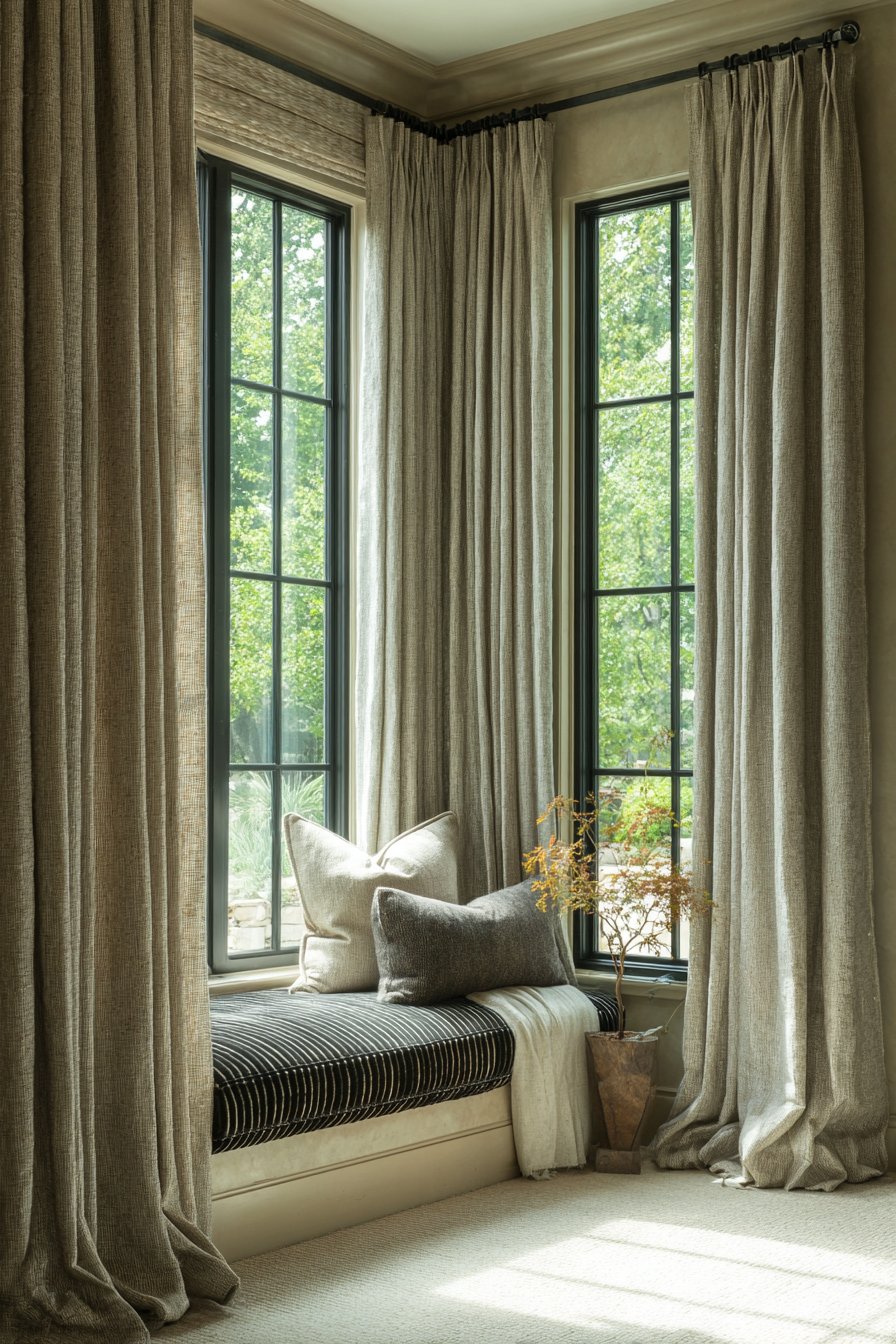 Elegant Floor-to-Ceiling Window Treatments