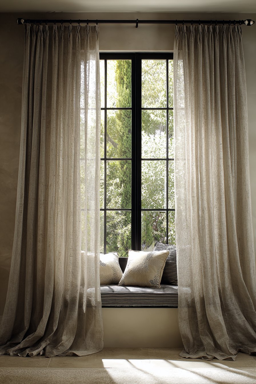 Elegant Floor-to-Ceiling Window Treatments