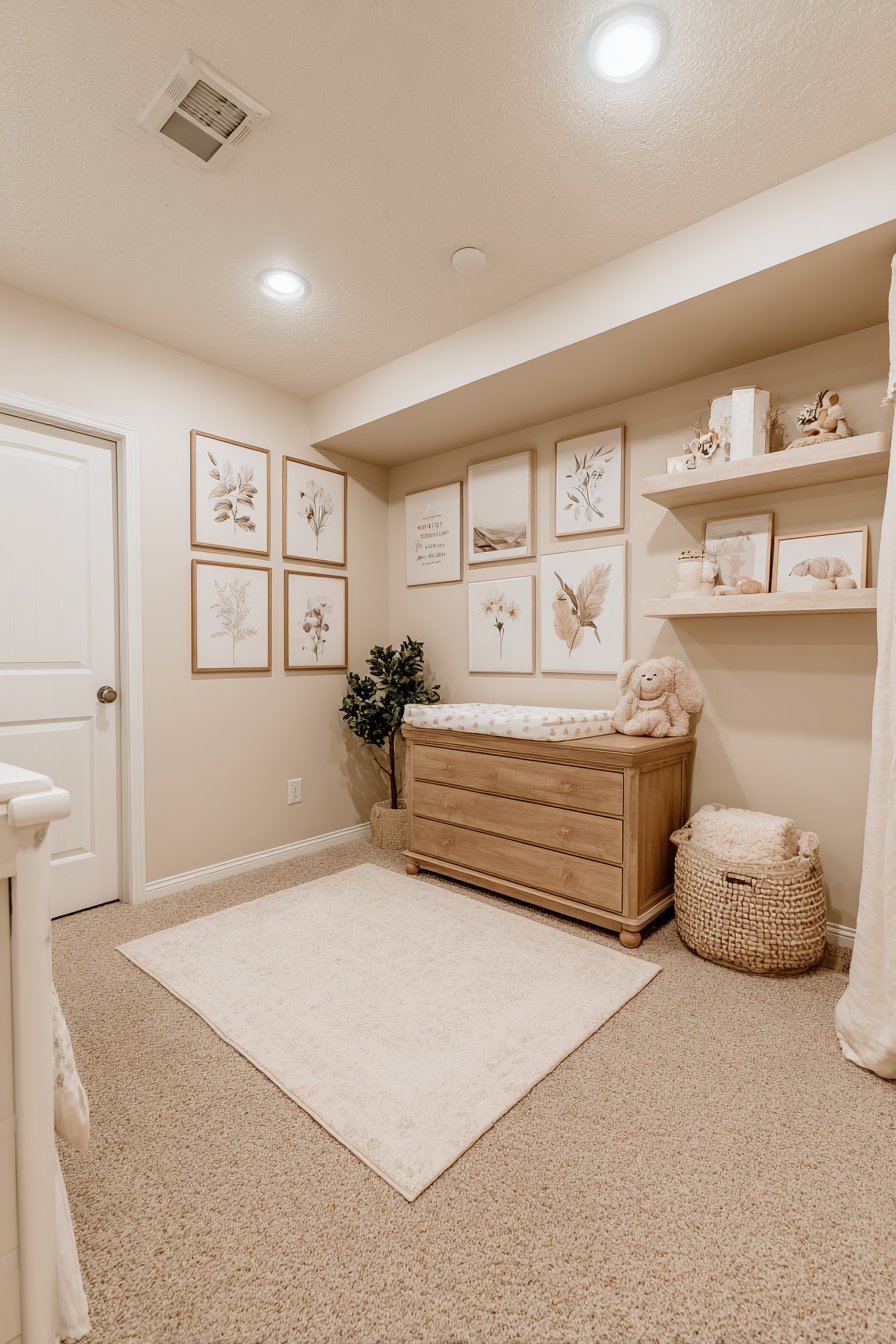 Curated Gallery Wall Above Toy Storage