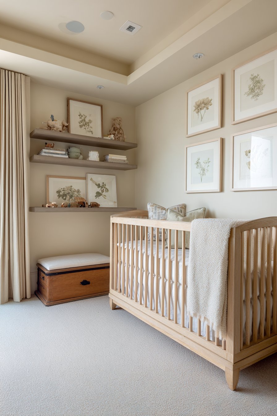 Curated Gallery Wall Above Toy Storage