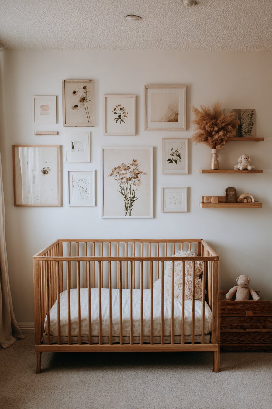 Curated Gallery Wall Above Toy Storage