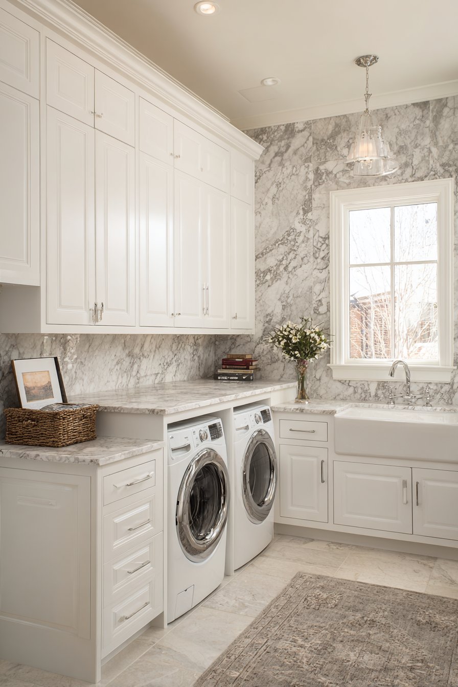 Luxury Marble Backdrop with Reading Nook
