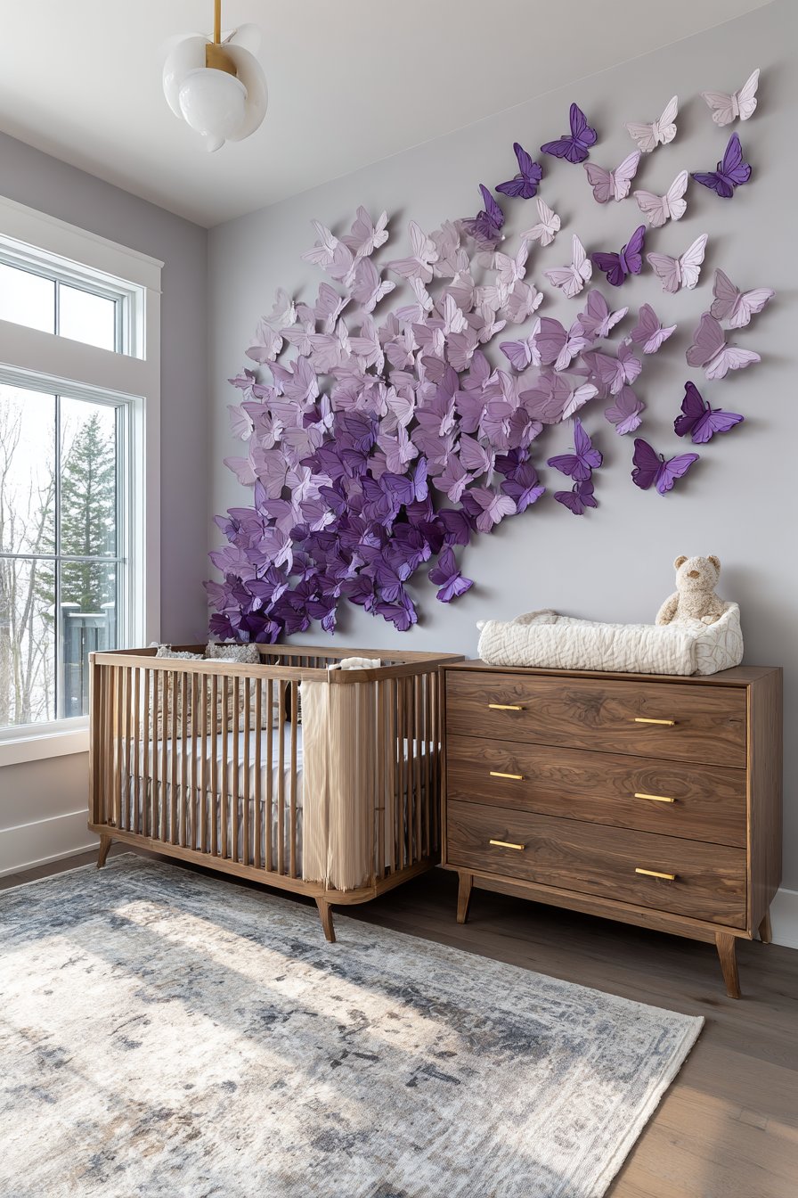 Three-Dimensional Statement Wall with Ombre Effect