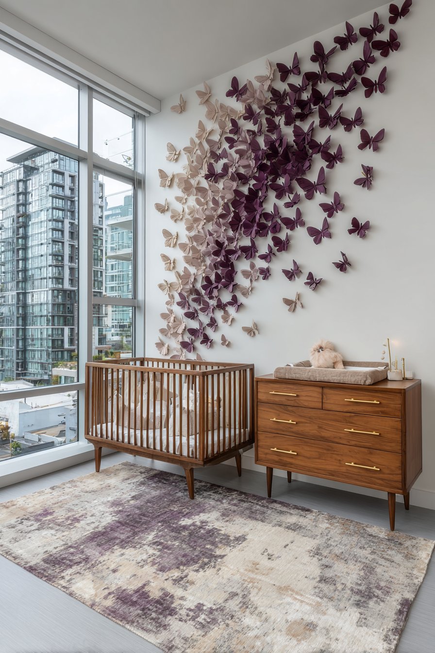 Three-Dimensional Statement Wall with Ombre Effect