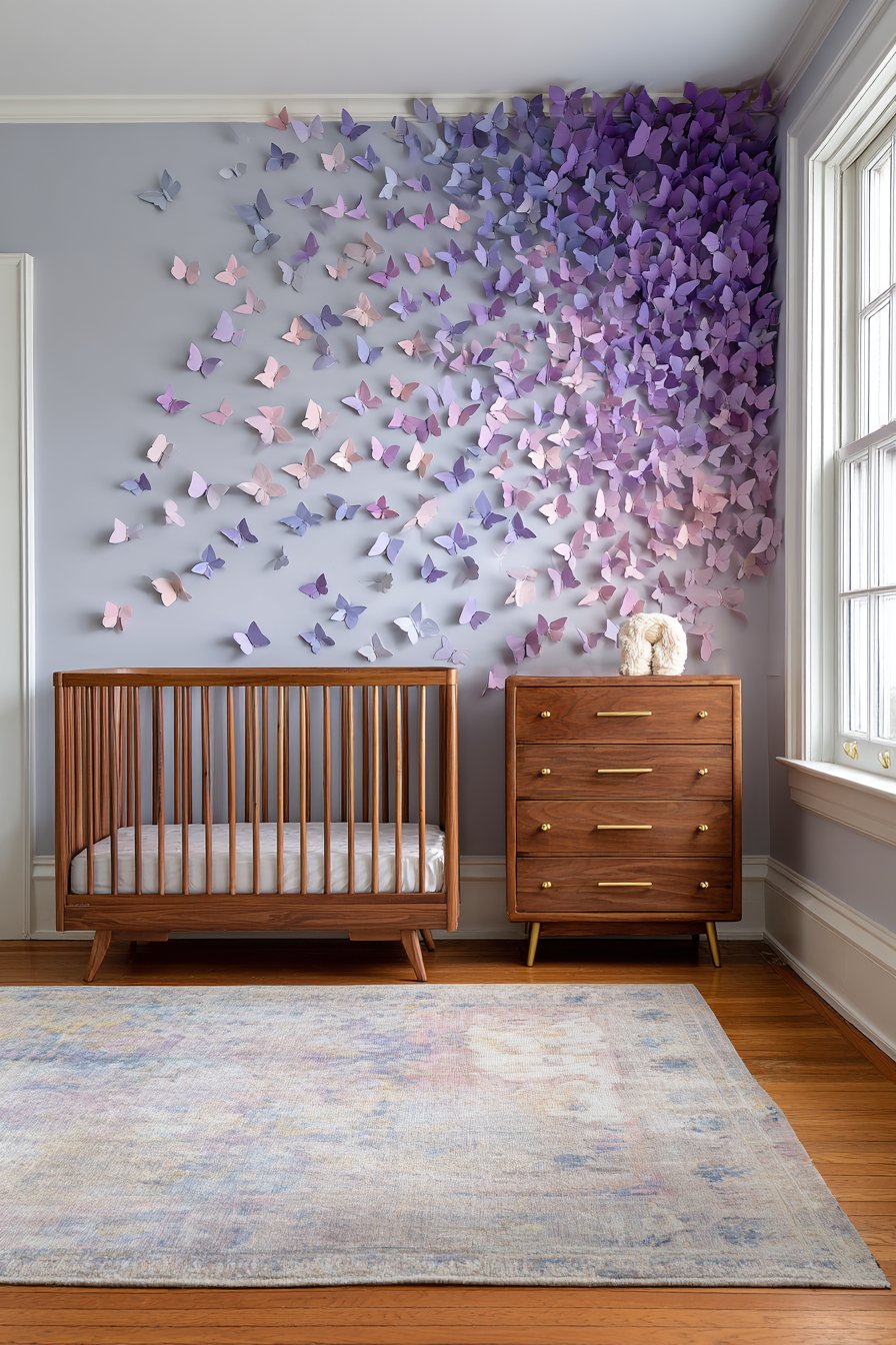 Three-Dimensional Statement Wall with Ombre Effect