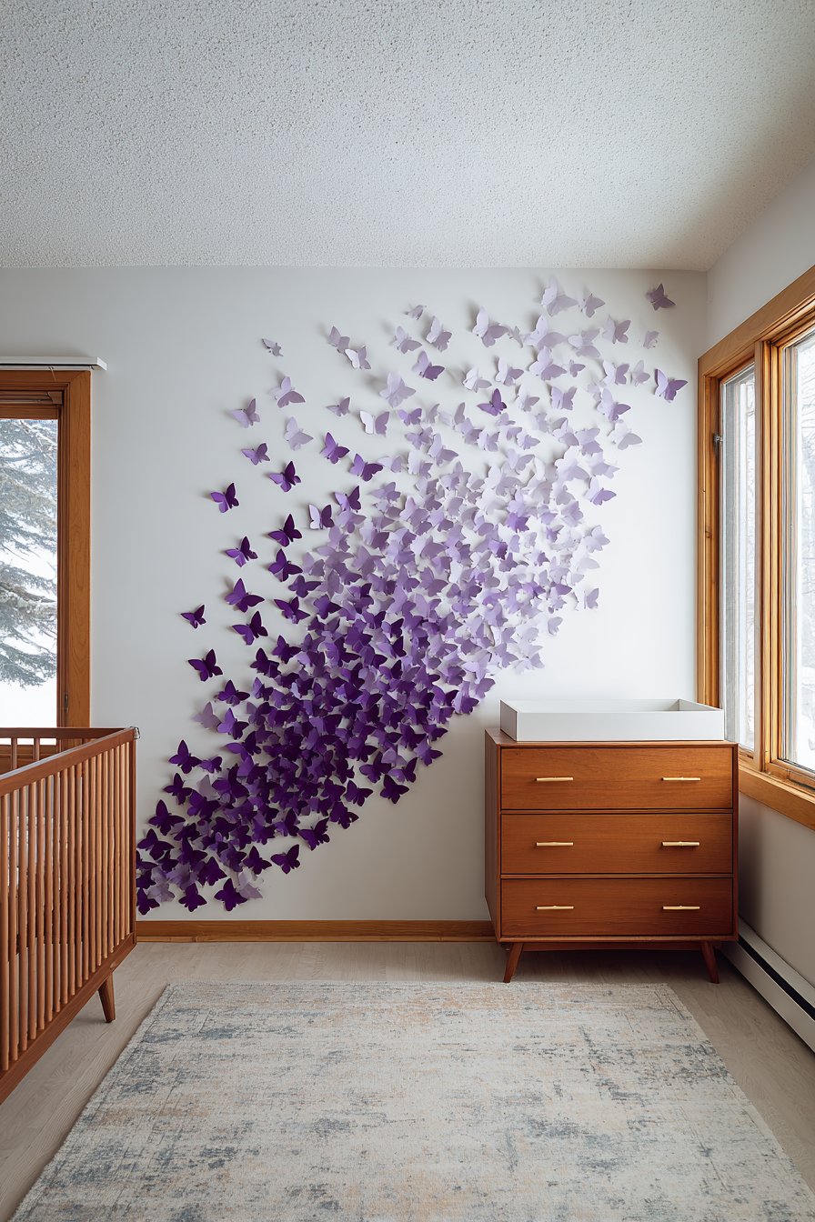 Three-Dimensional Statement Wall with Ombre Effect