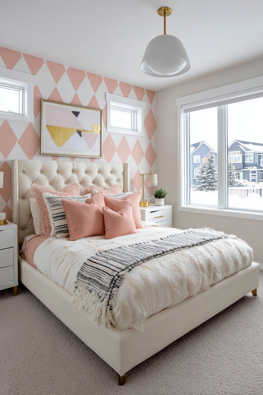 Trendy Geometric Statement Wall