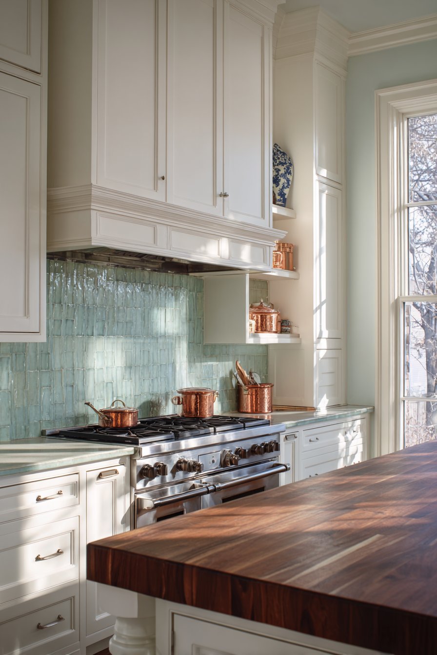 Chef's Kitchen with Handmade Zellige Tile