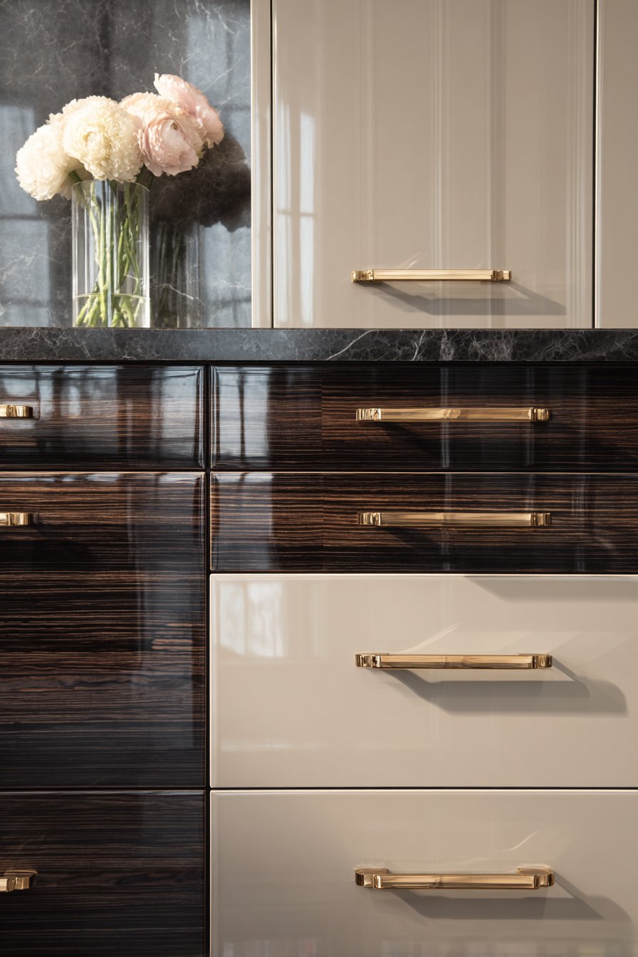 Two-Tone Cream and Walnut Luxury