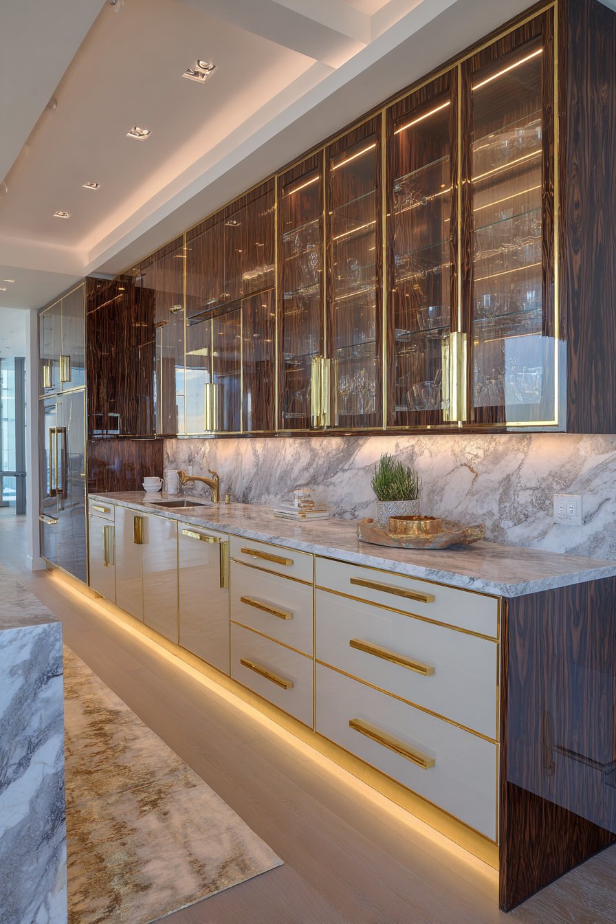 Two-Tone Cream and Walnut Luxury