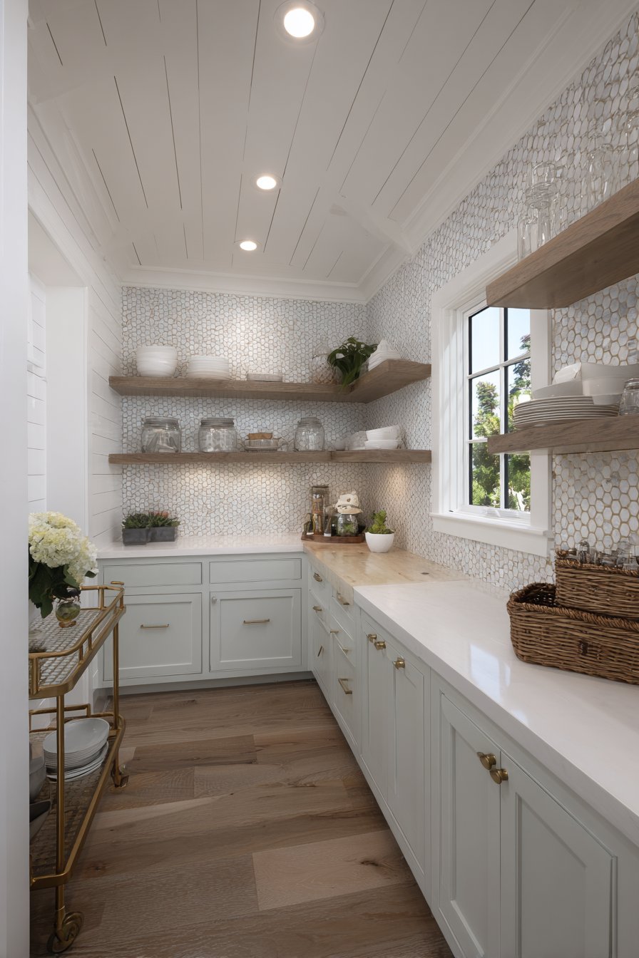 Small Space Gold Maximalist Kitchen