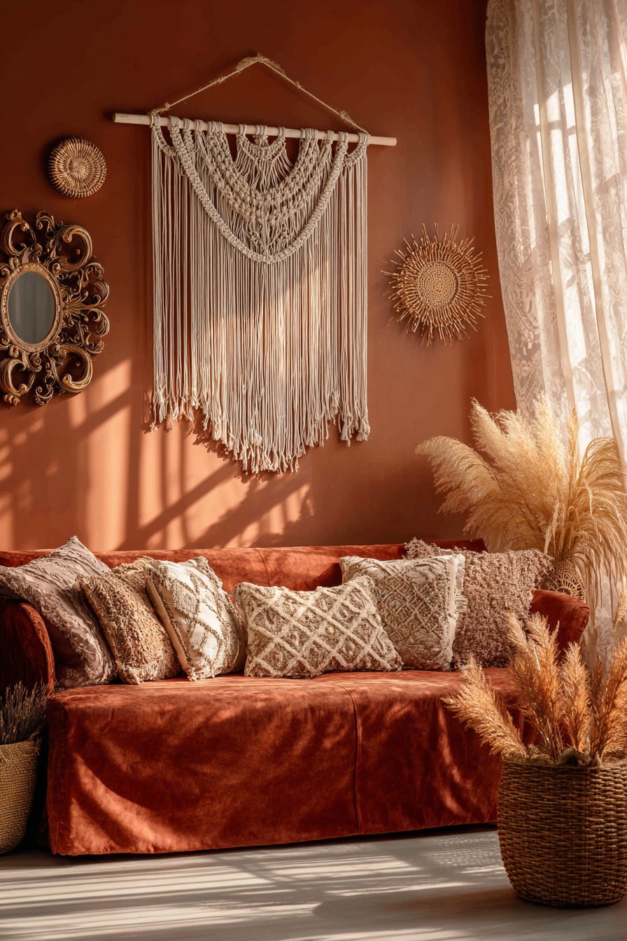 Bohemian Macramé Wall Hanging Centerpiece