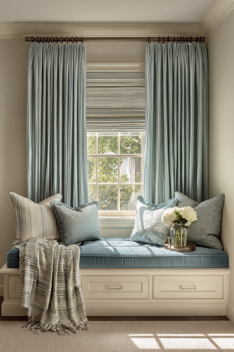 Motorized Window Treatments with Custom Hardware