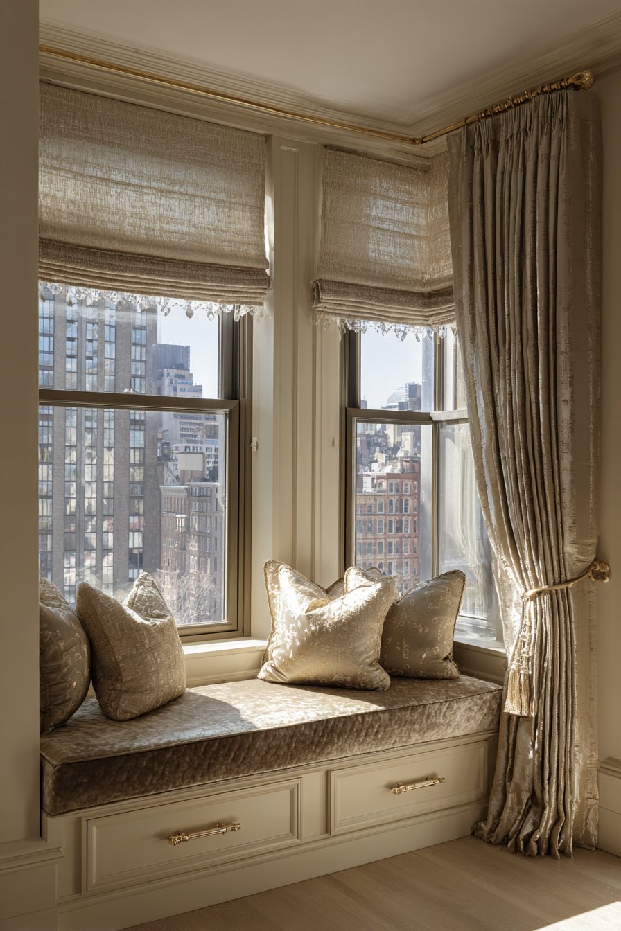 Motorized Window Treatments with Custom Hardware