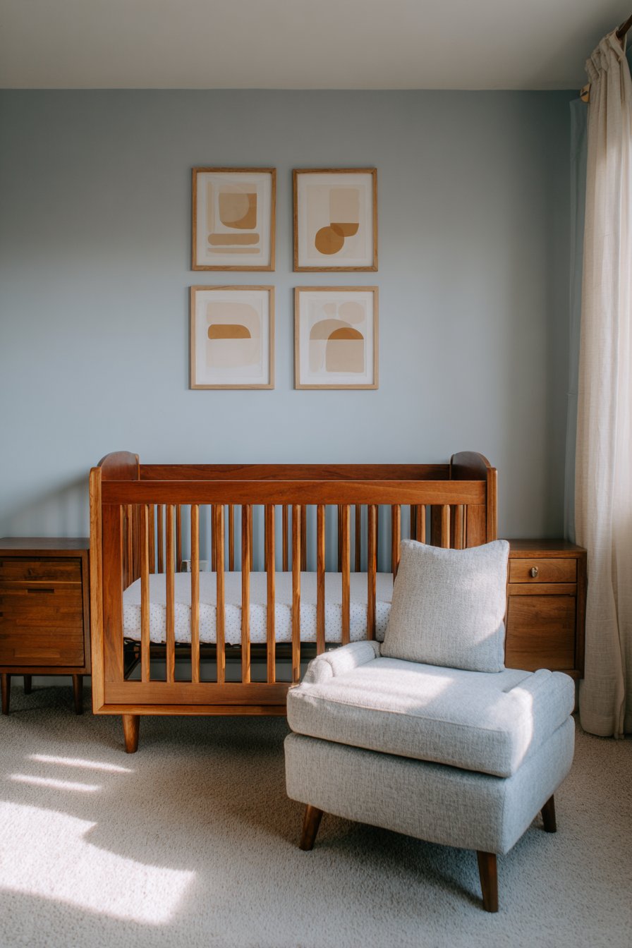 Gender-Neutral Symmetry with Dusty Blue Sophistication