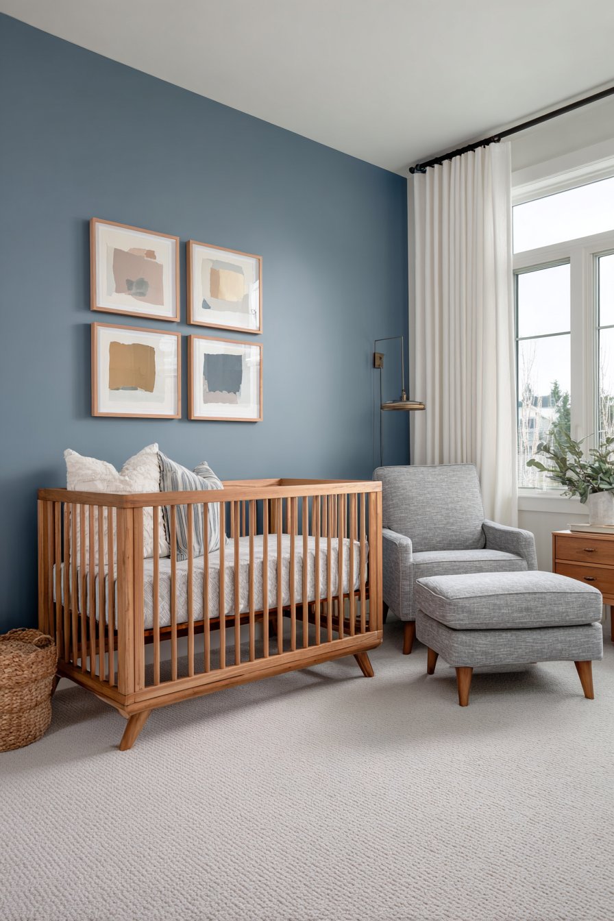 Gender-Neutral Symmetry with Dusty Blue Sophistication