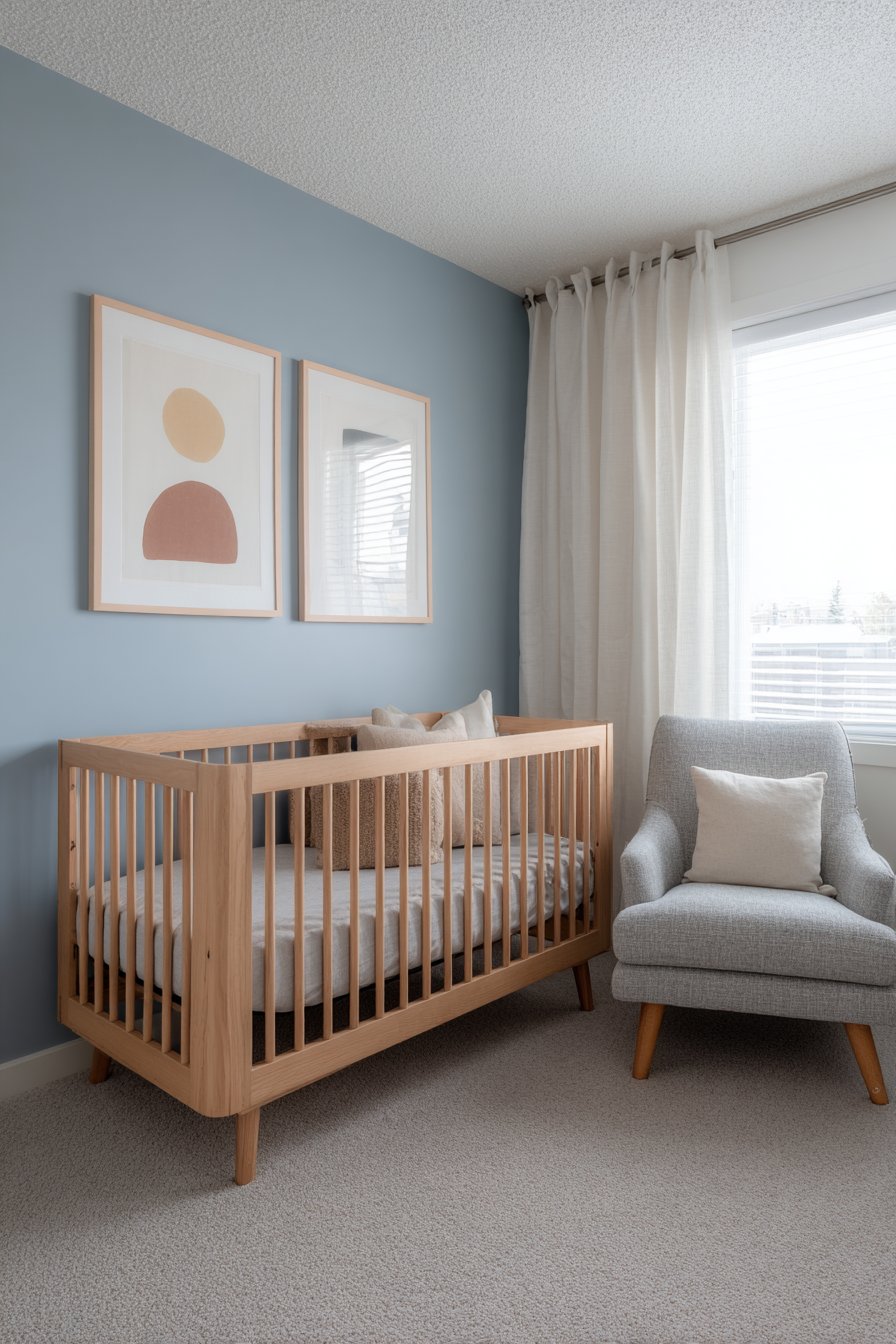 Gender-Neutral Symmetry with Dusty Blue Sophistication