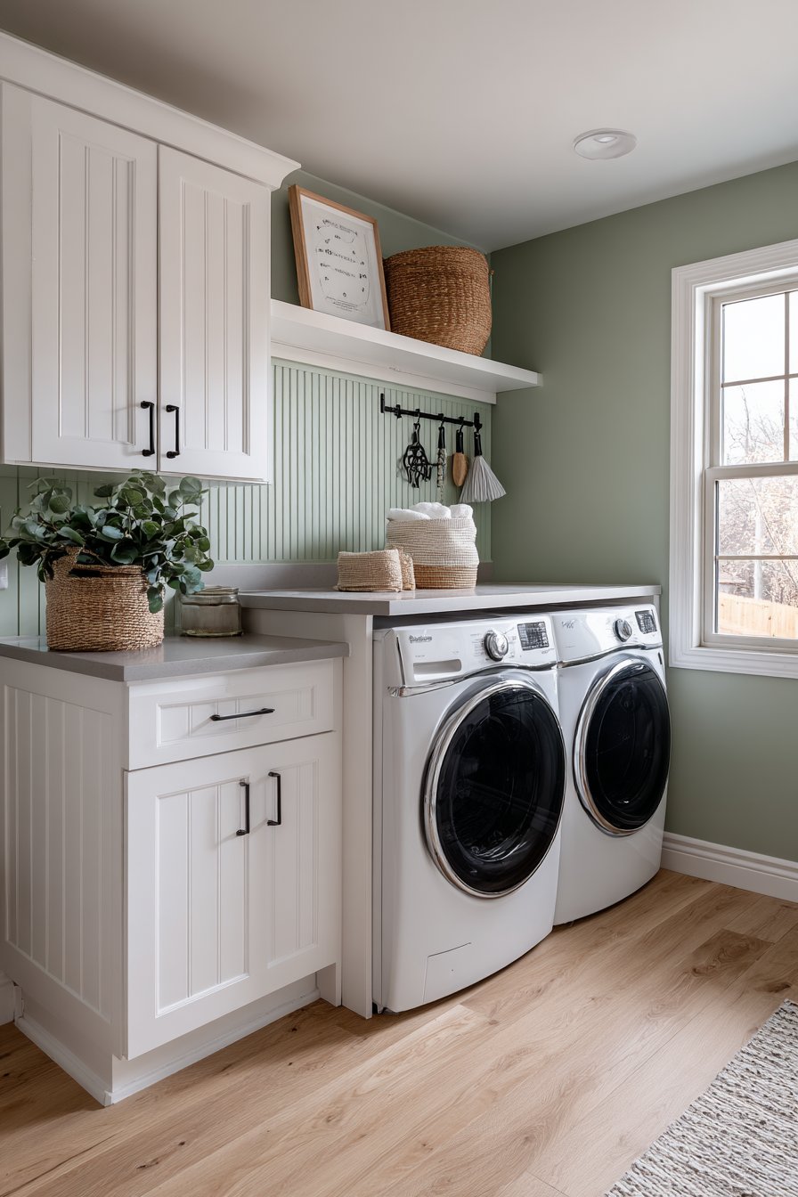 Shaker Style with Sage Green Accent