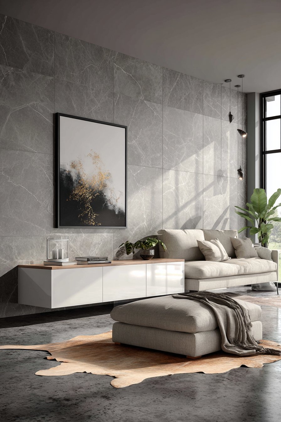 Industrial-Chic with Natural Stone Feature Wall