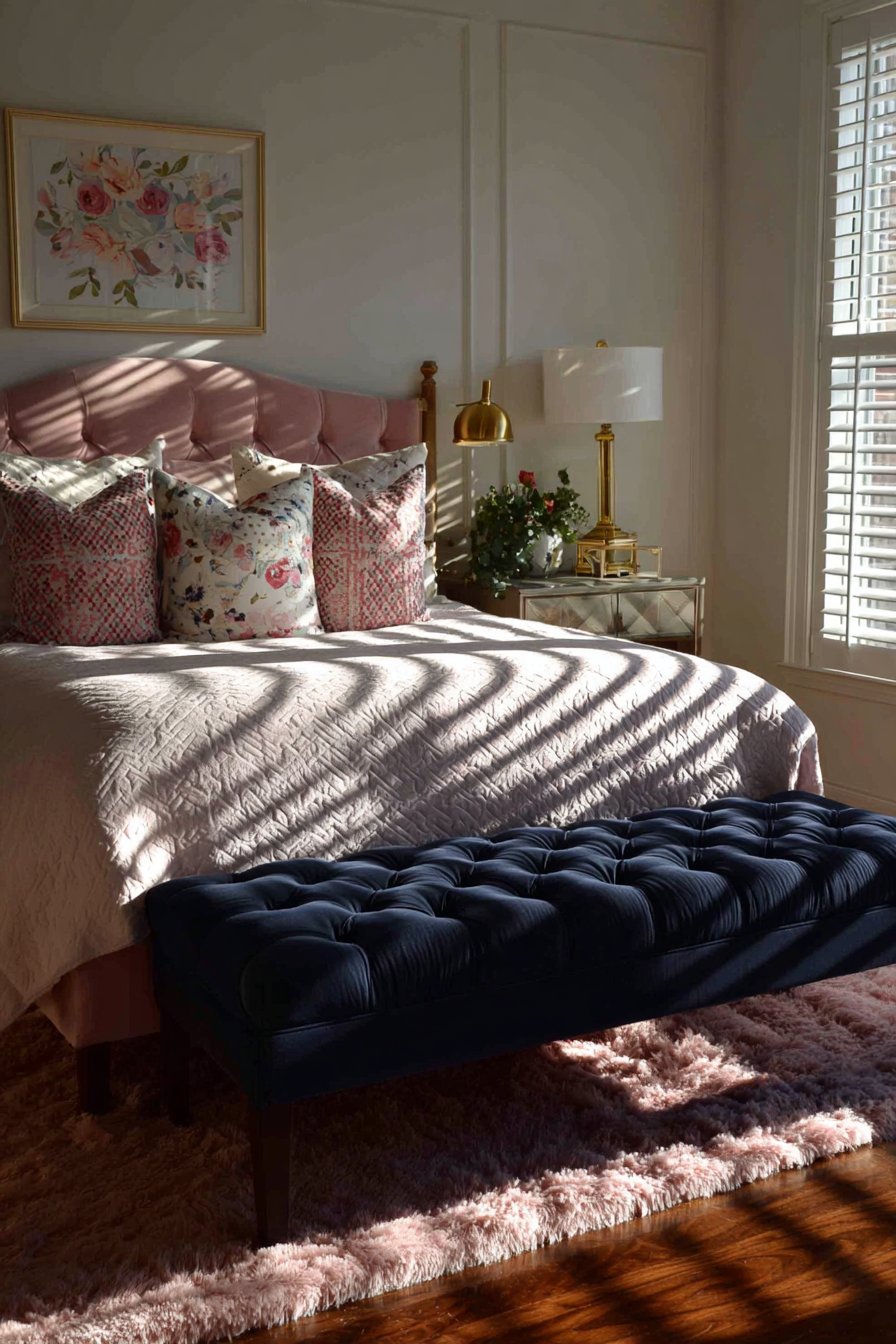 Dusty Rose and Navy Modern Minimalist Retreat